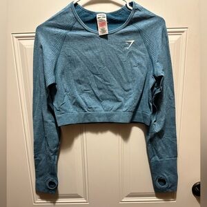 NWOT GYMSHARK VITAL SEAMLESS CROPPED LONG SLEEVE